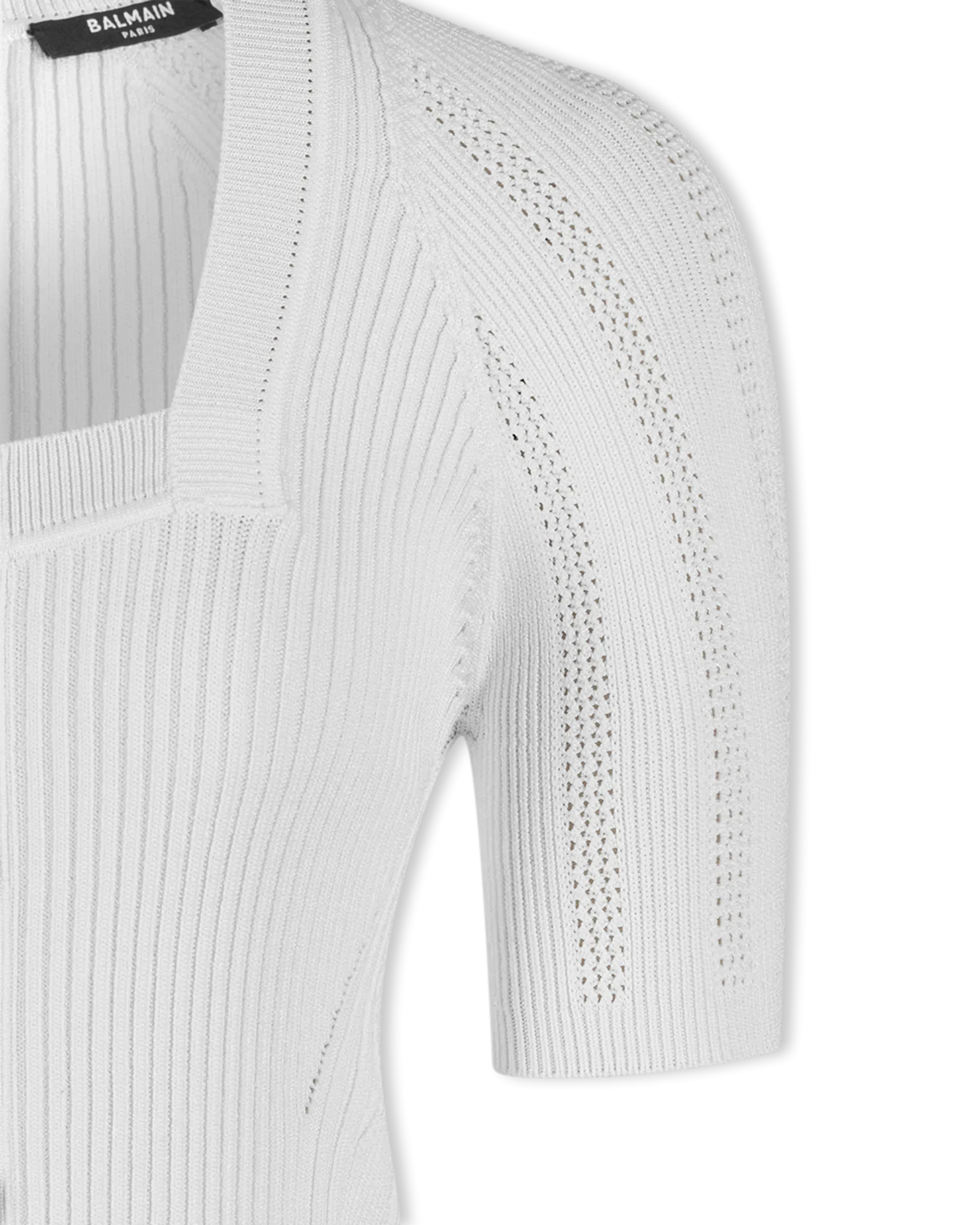 Short Sleeve Ribbed Knit Midi Dress