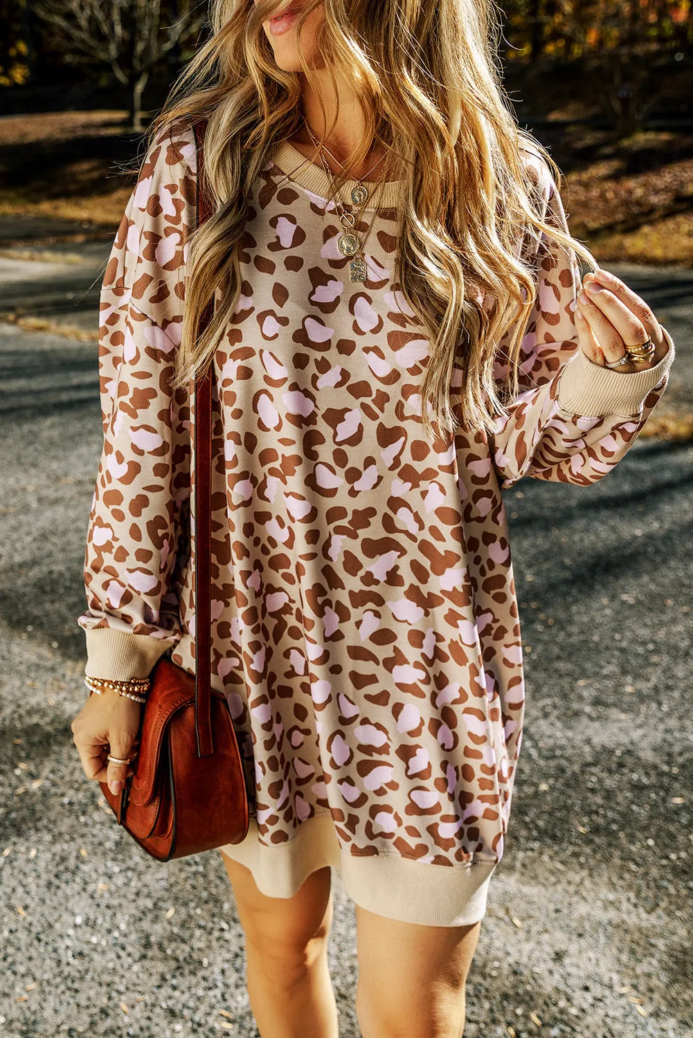 Side Pockets Long Sleeve Mini Dress