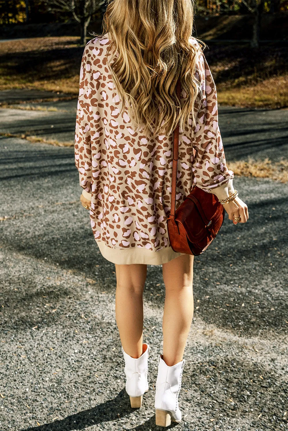 Side Pockets Long Sleeve Mini Dress