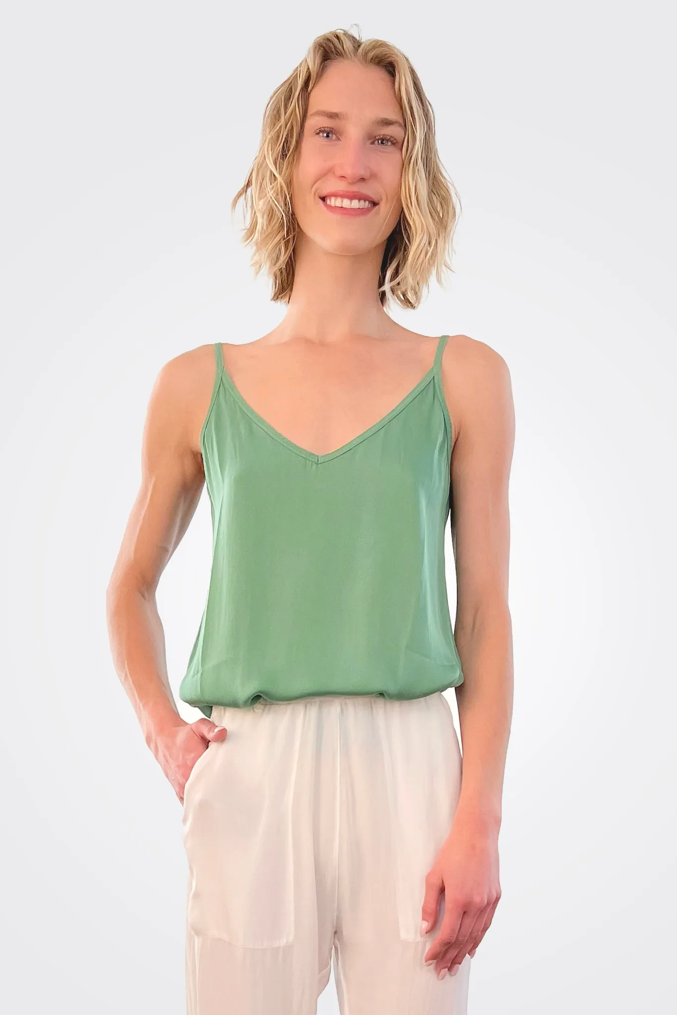 Silk Cami - Grass