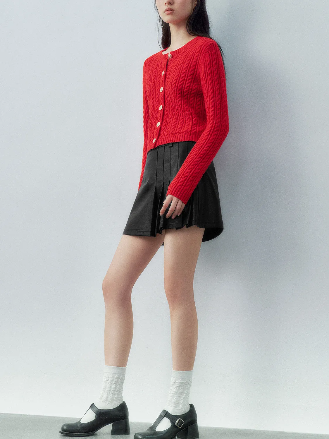 Skinny Button Up Knitted Cardigans