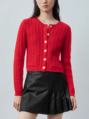 Skinny Button Up Knitted Cardigans