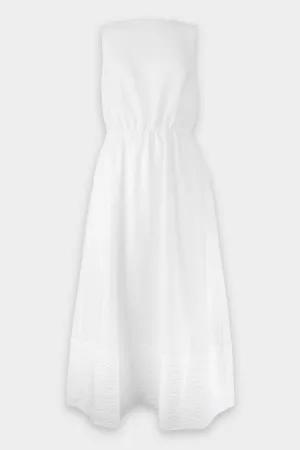 Sleeveless Cross Back Dress in Optic White