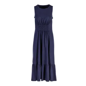 Sleeveless Dress, Navy, Sizes include 1S, 2M, 2L, 1 XL. Dress length is 40",7tun251