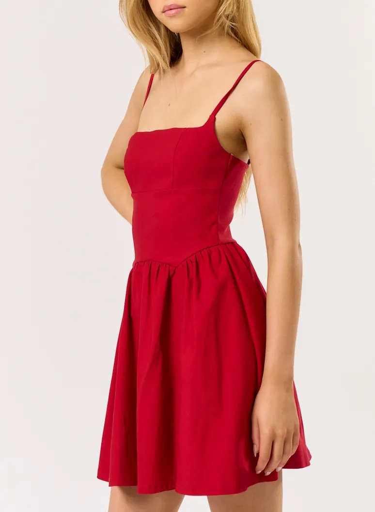 Sleeveless Flare Mini Dress