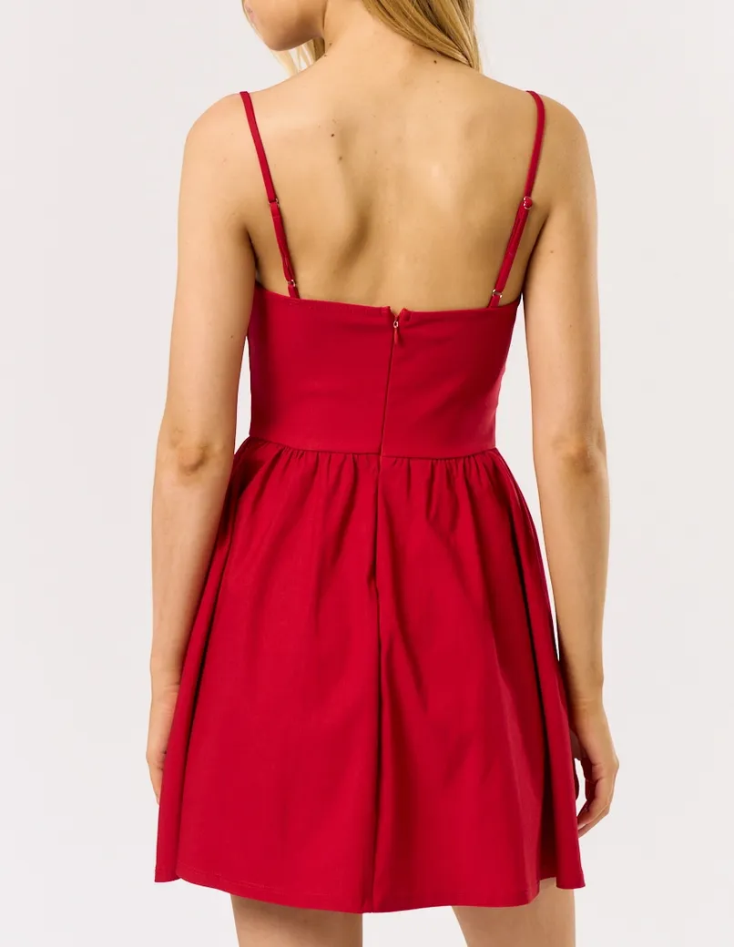 Sleeveless Flare Mini Dress