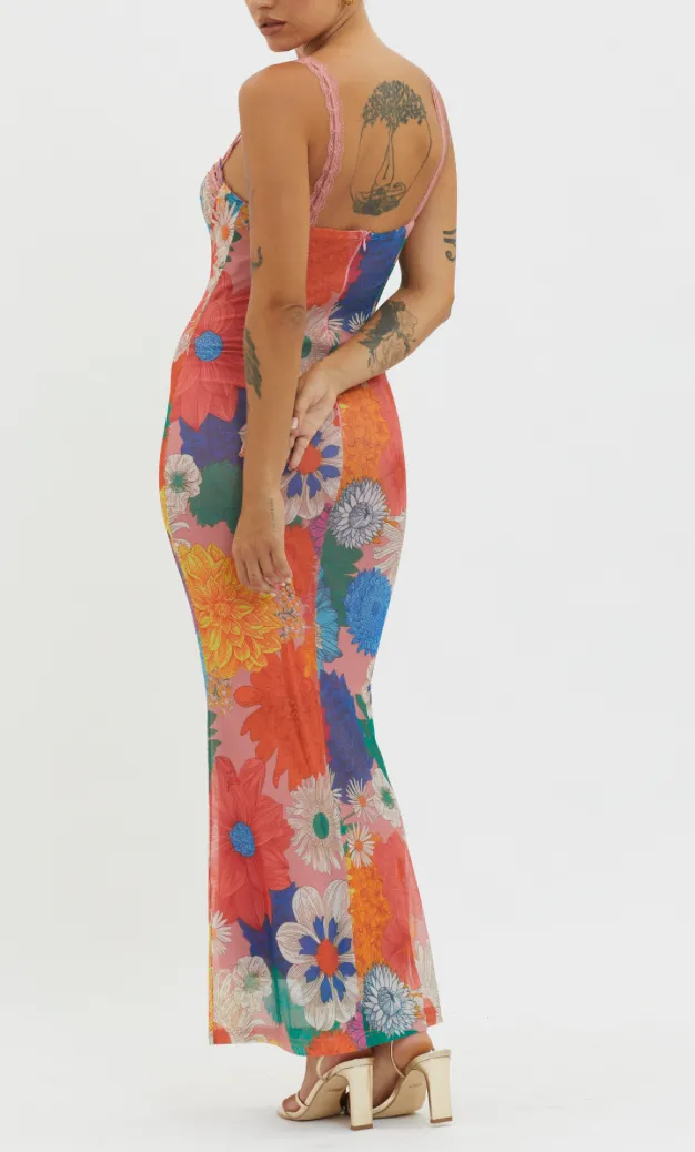 Sleeveless Floral Maxi Dress