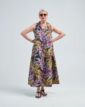 sleeveless printed dress