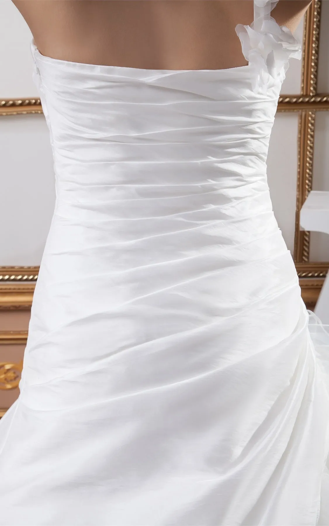 Sleeveless Side-Ruched Ball Gown with Beading and Ruffles-GC_707174