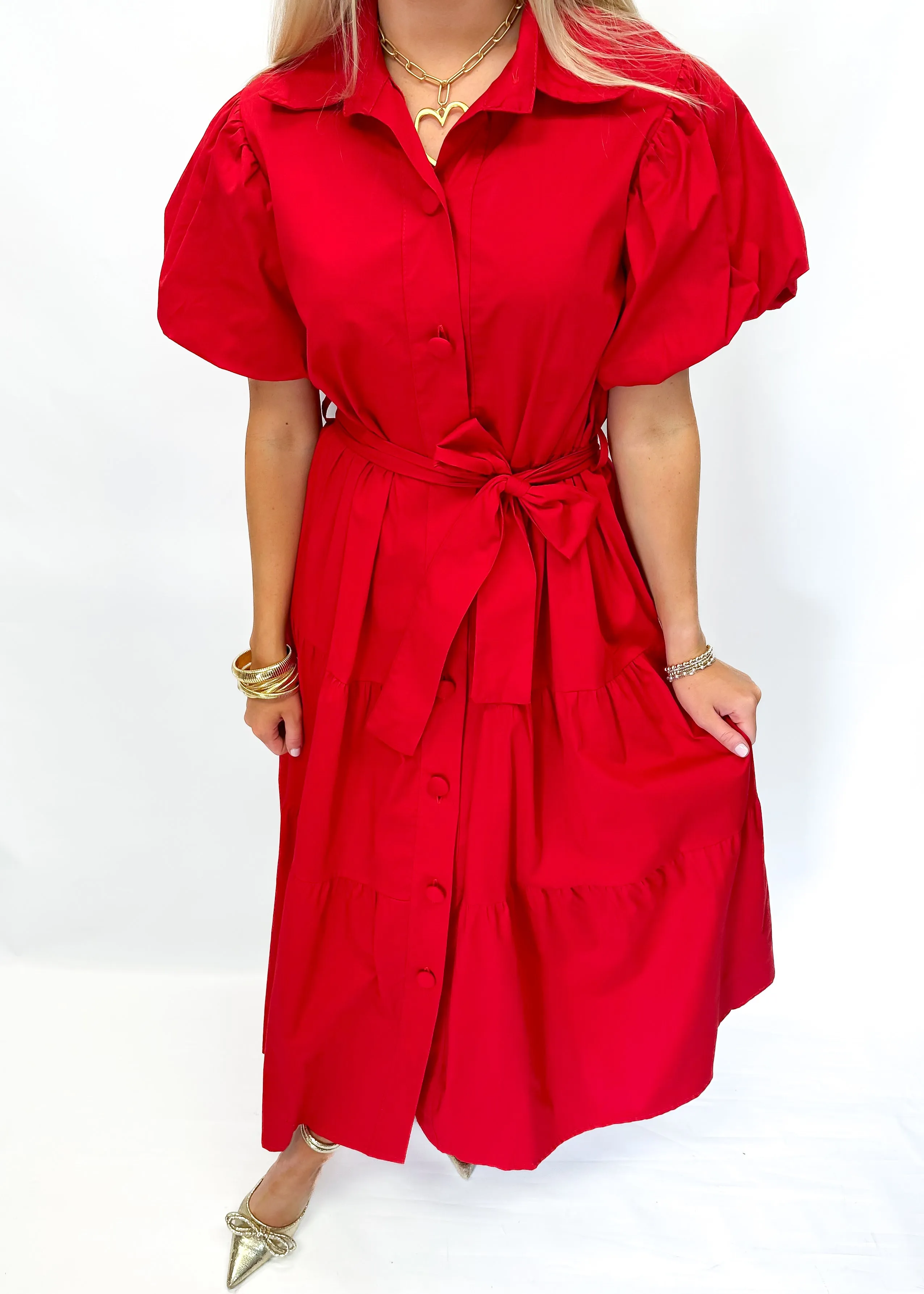 Sofia Astrid Dress - Red