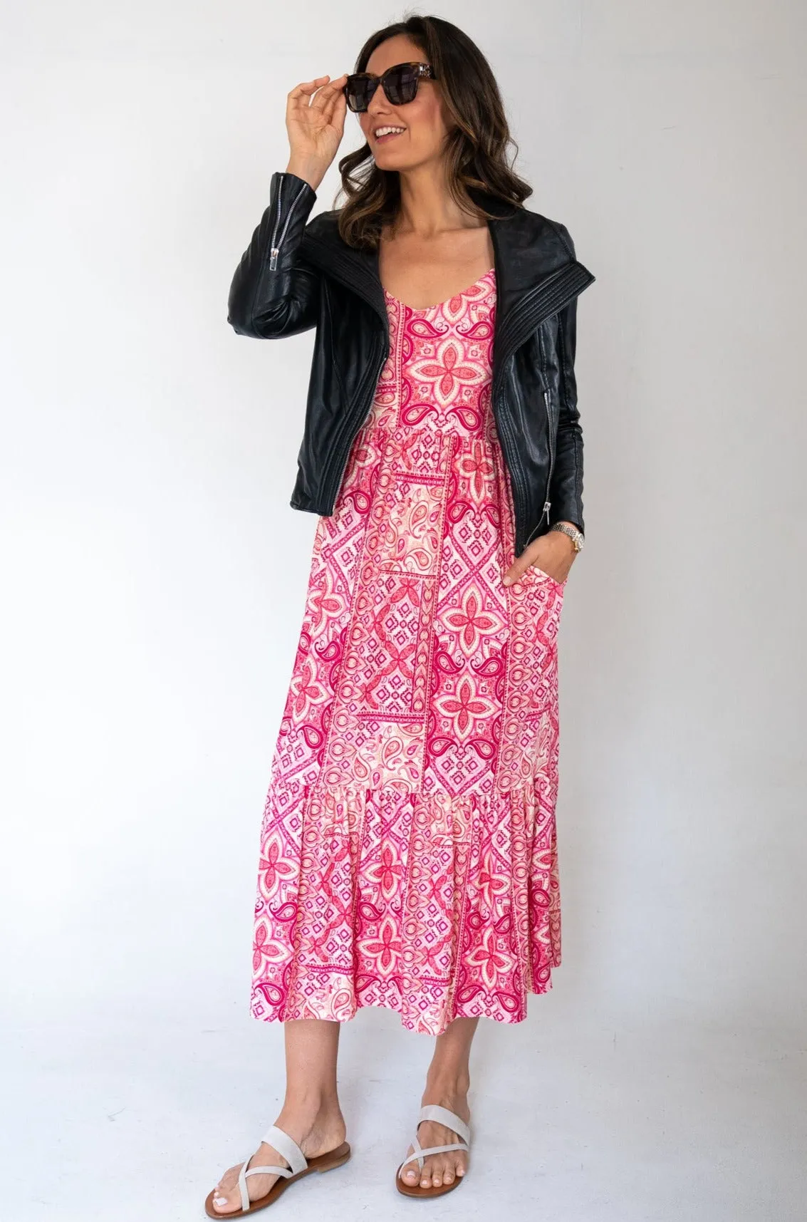 Sofia Printed Tier Dress