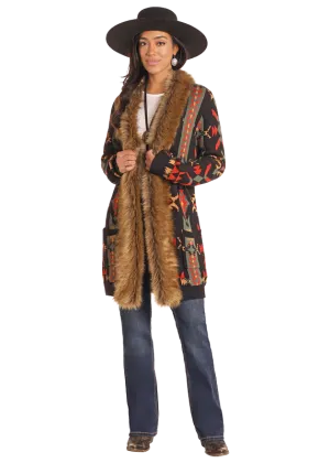 Southwest Fur Trim Cardigan