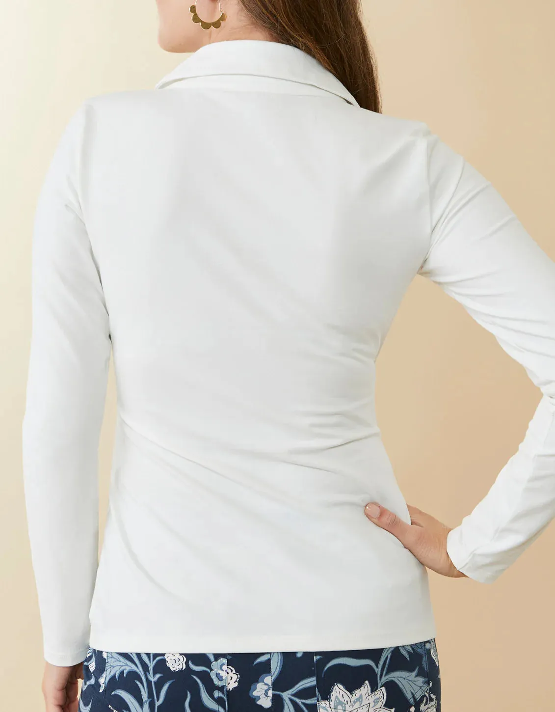 Spartina 449 Edeline Wrap Top Pearl White