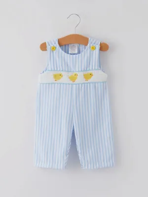 Spring Chicks Boys Romper: Yellow Mix