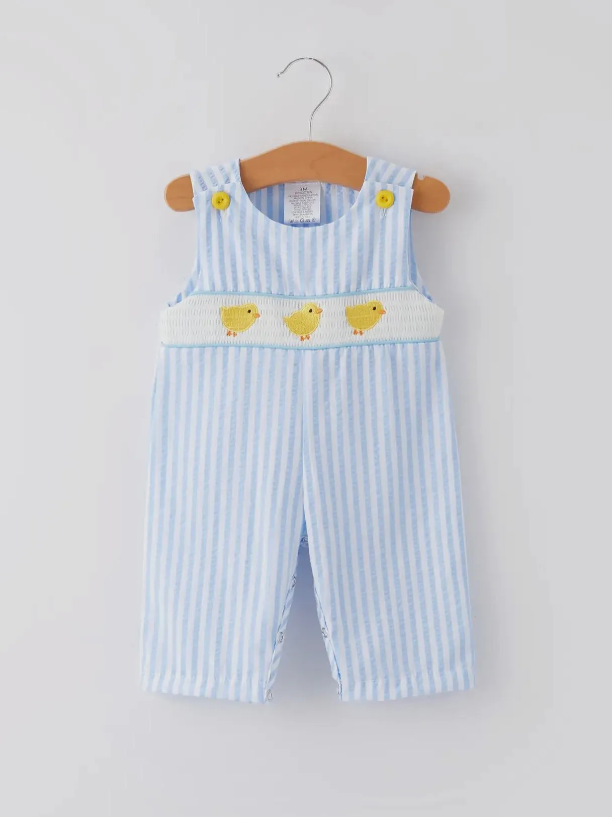 Spring Chicks Boys Romper: Yellow Mix