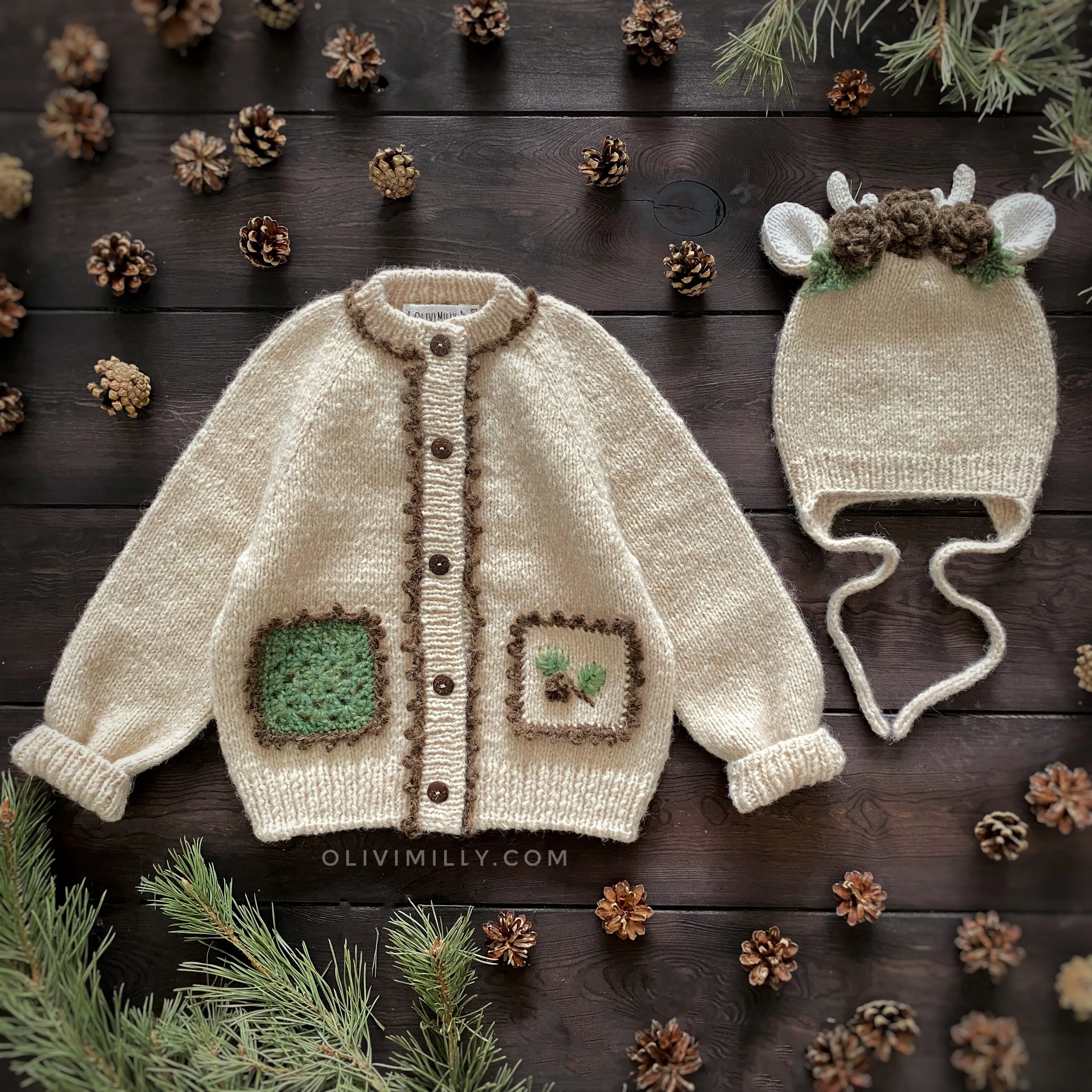 Spruce cardigan with poсkets | Wheat
