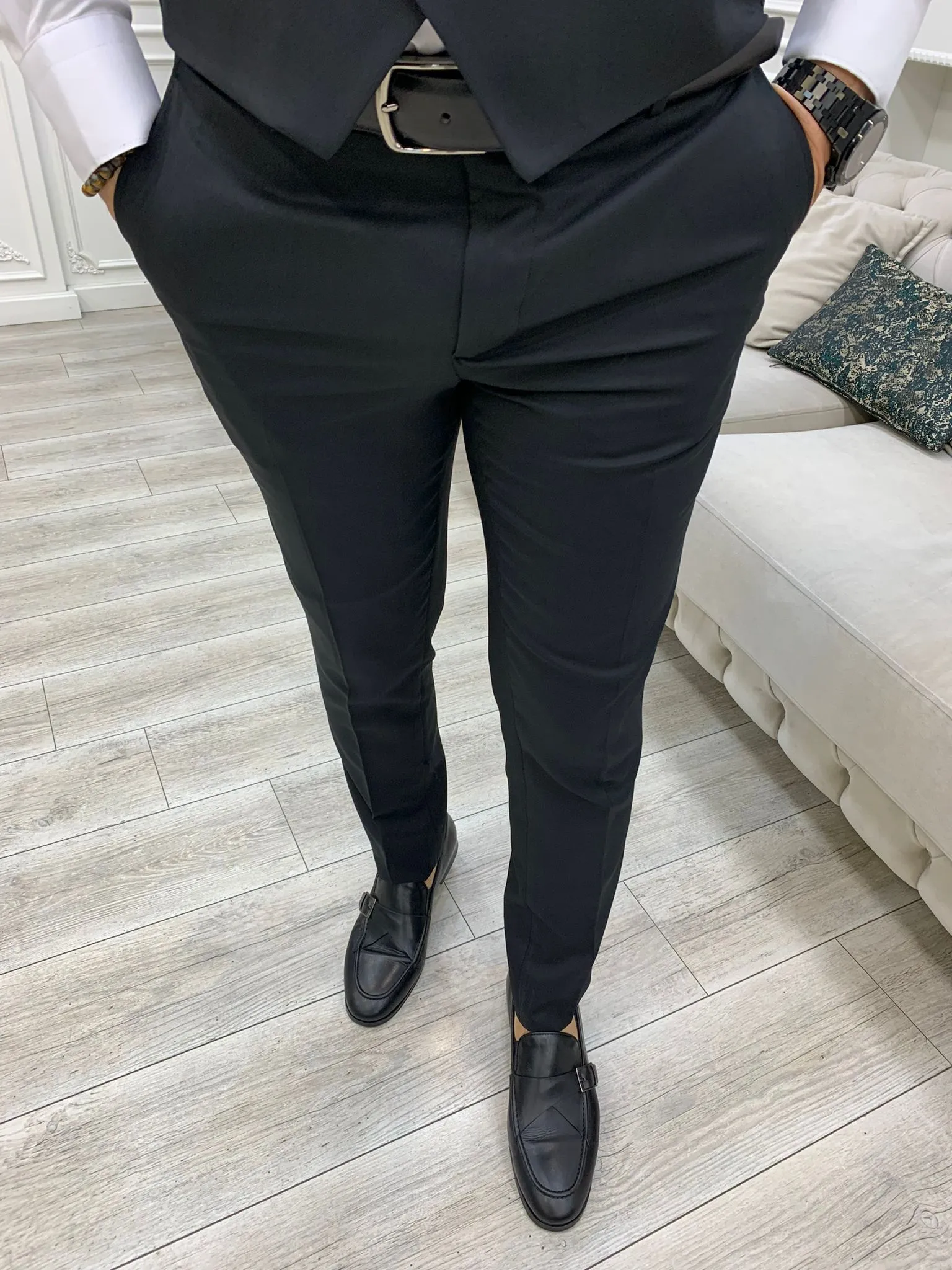 Stefano Black Slim Fit Suit