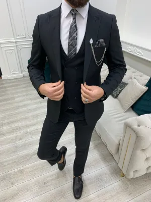 Stefano Black Slim Fit Suit