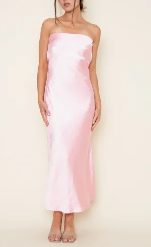 Strapless Bias Slip Maxi Dress