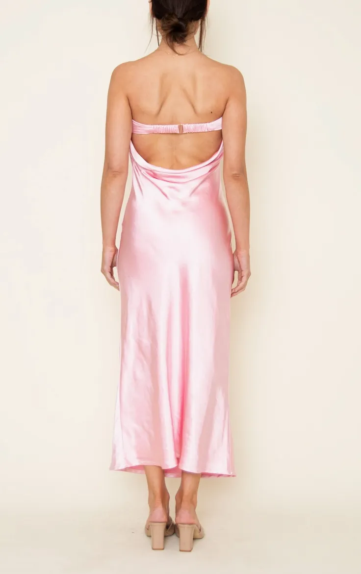Strapless Bias Slip Maxi Dress
