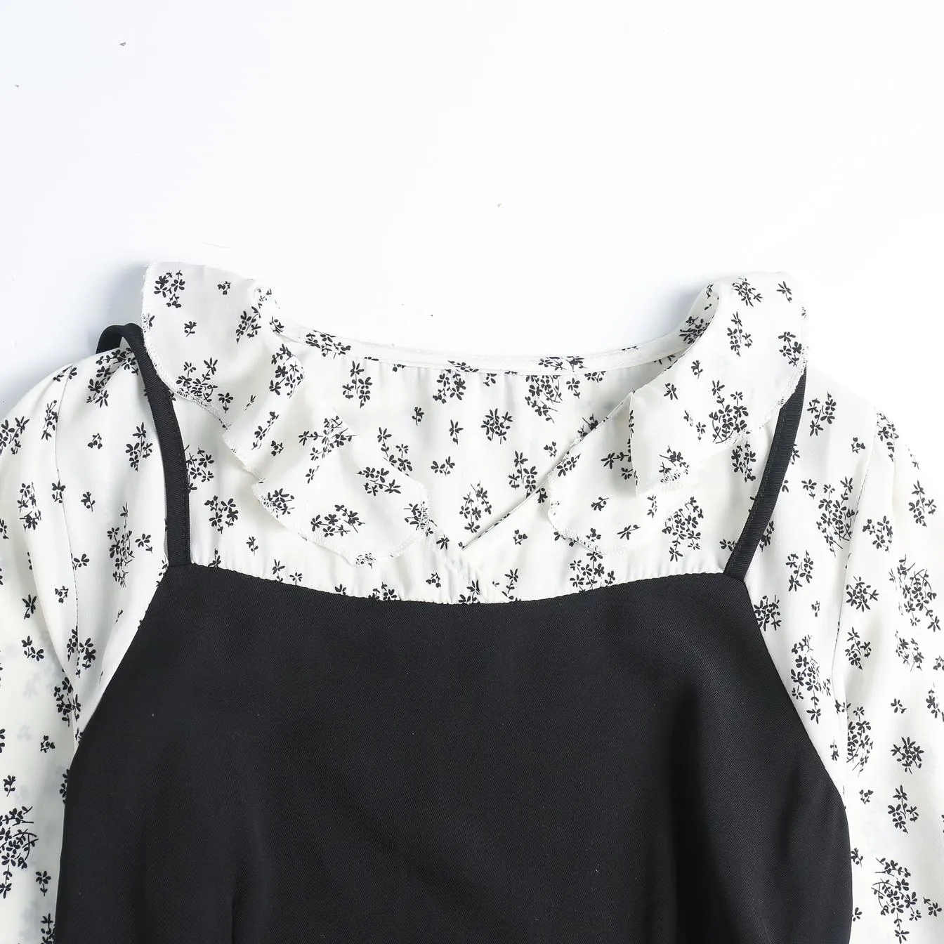 Strappy Mao Inspired Tea Tea Dress with Waist Detail