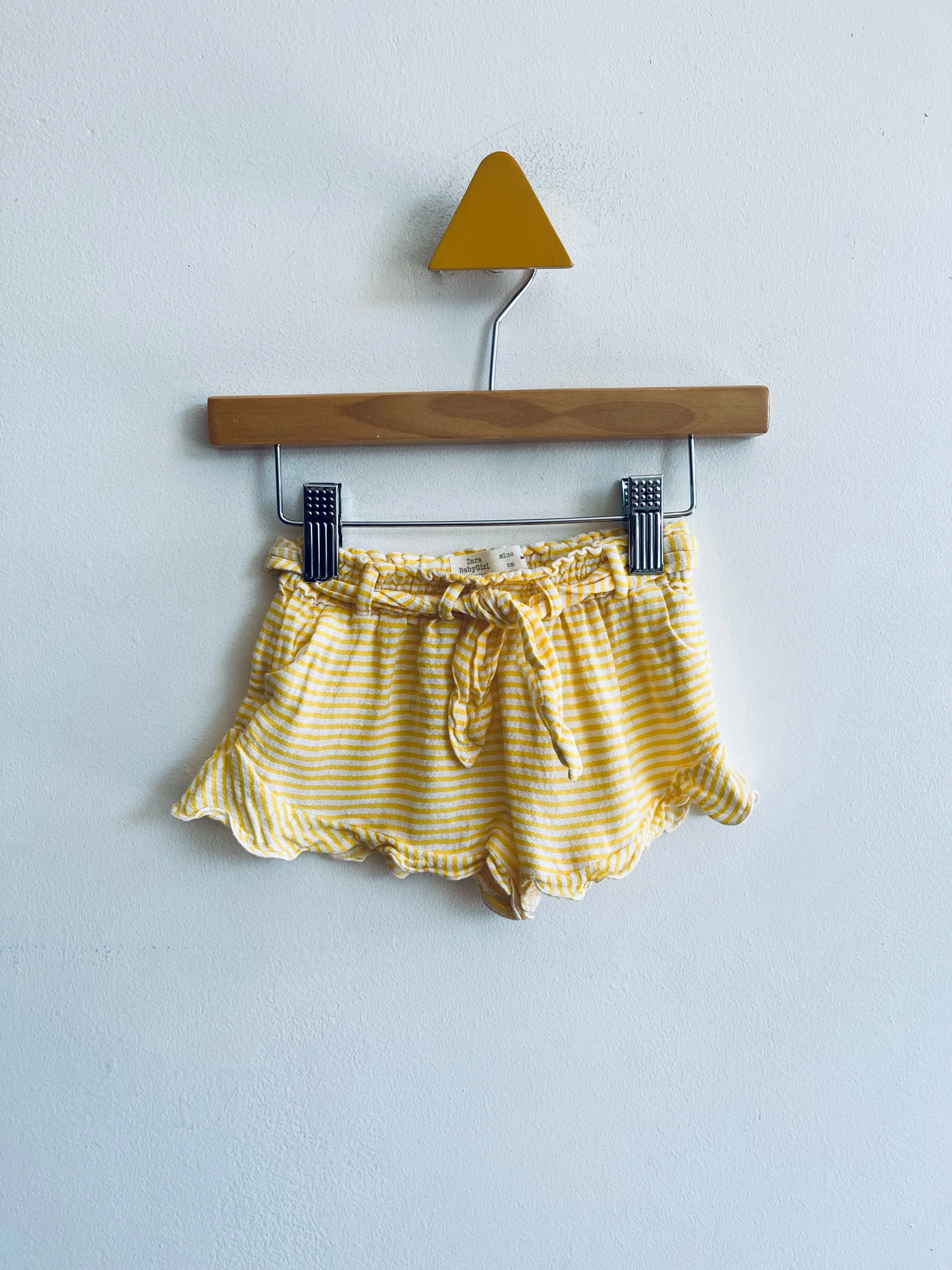 Striped Ruffle Shorts // 6-9M