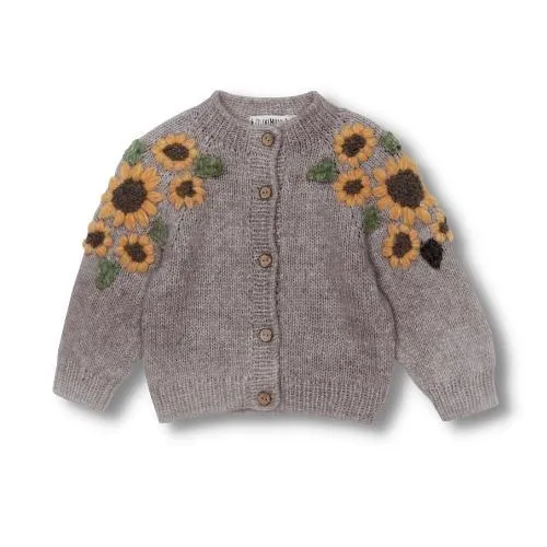 Sunflowers cardigan | Beigebrown