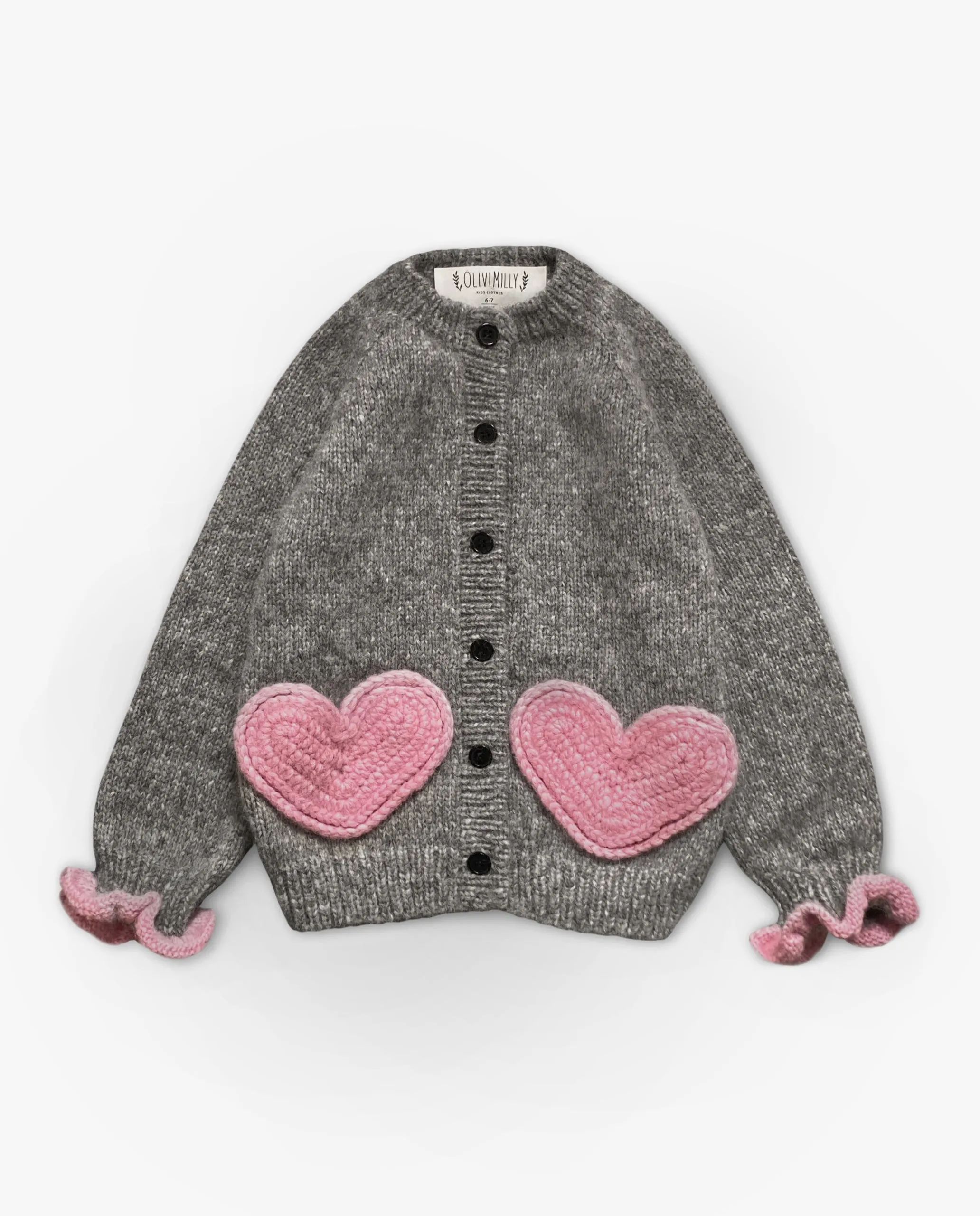 Sweet Heart cardigan | Powder Pink