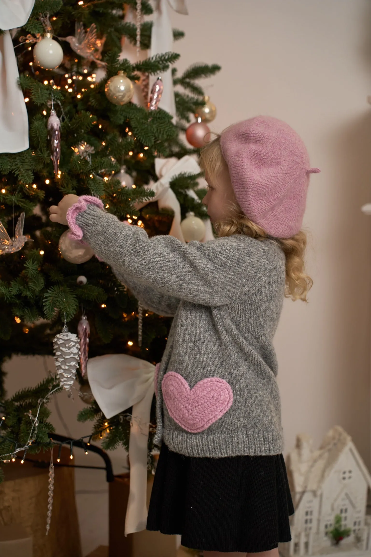 Sweet Heart cardigan | Powder Pink