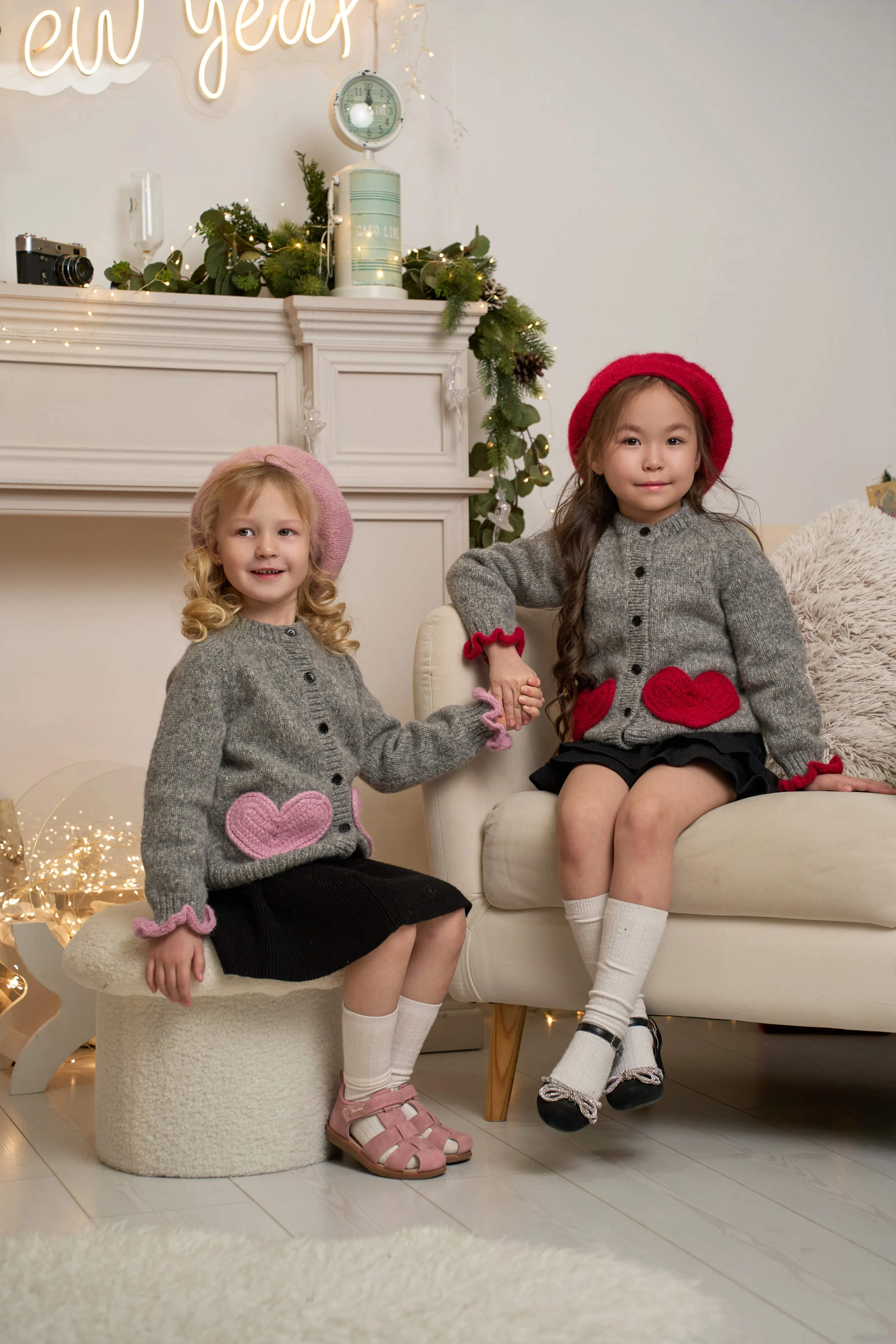 Sweet Heart cardigan | Powder Pink