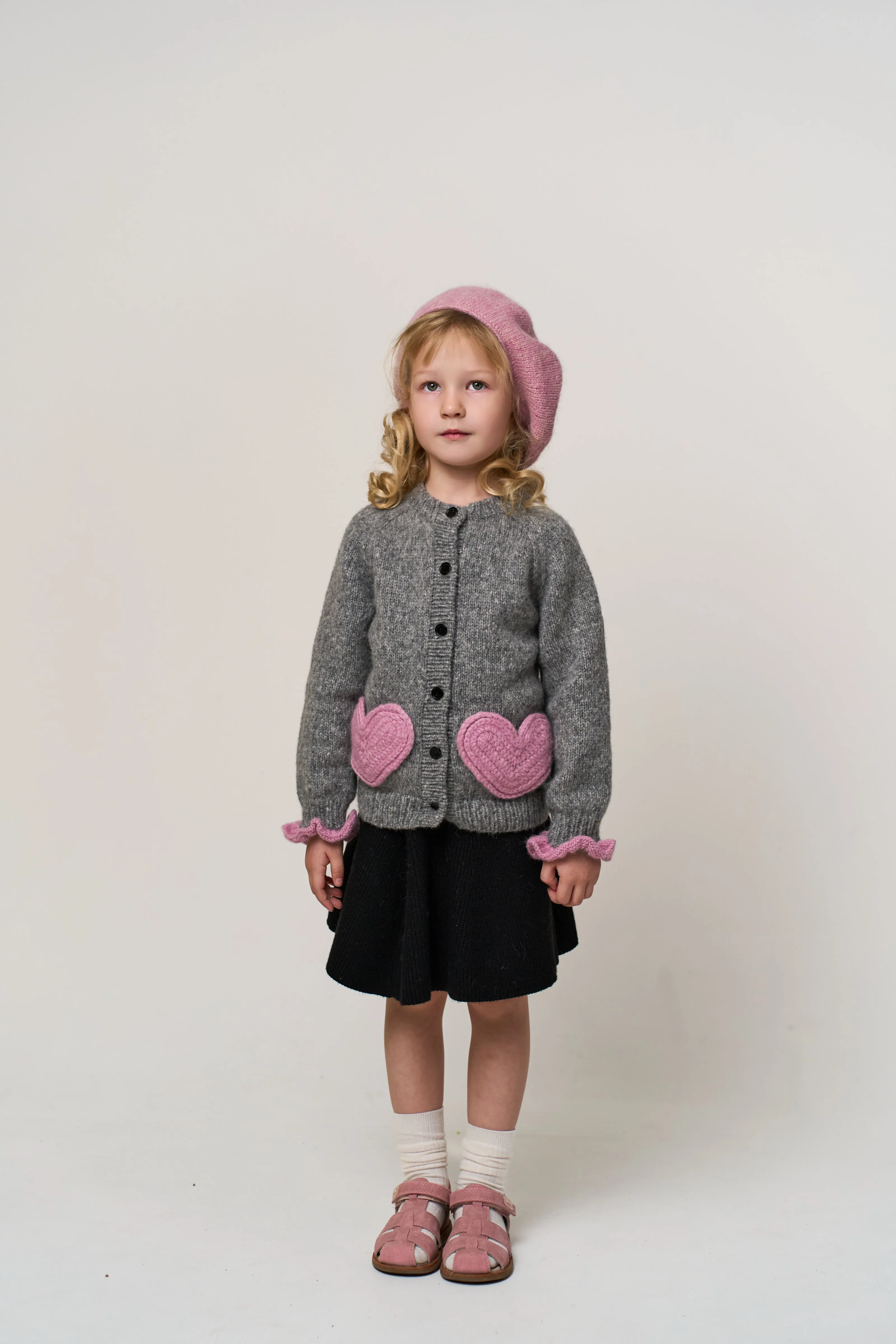 Sweet Heart cardigan | Powder Pink