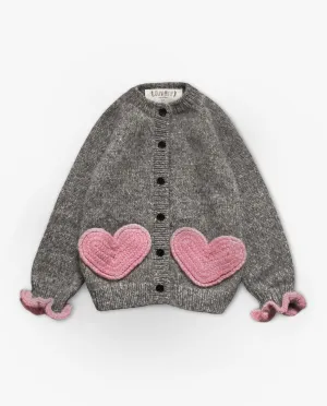 Sweet Heart cardigan | Powder Pink