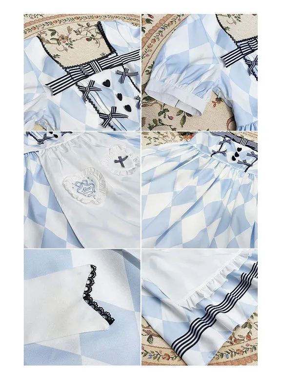 Sweet Lolita Dress Alice Polyester Short Sleeves Dress