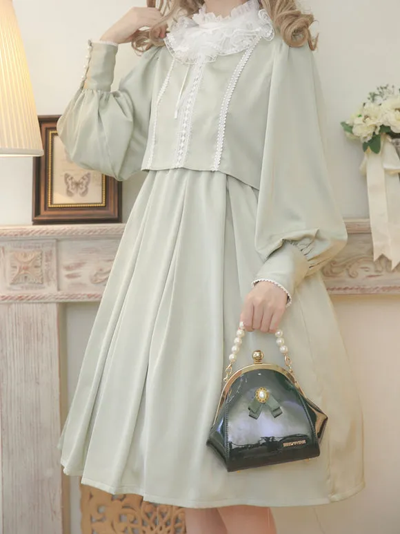 Sweet Lolita Dress Polyester Long Sleeves Dress