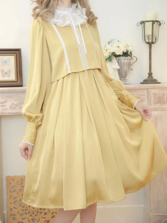 Sweet Lolita Dress Polyester Long Sleeves Dress