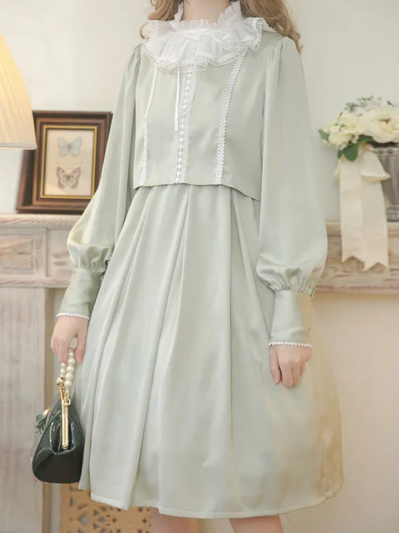 Sweet Lolita Dress Polyester Long Sleeves Dress