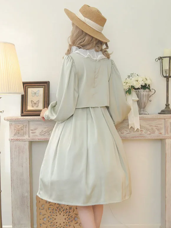 Sweet Lolita Dress Polyester Long Sleeves Dress