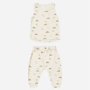 Tank & Slouch Pant Set in Ivory