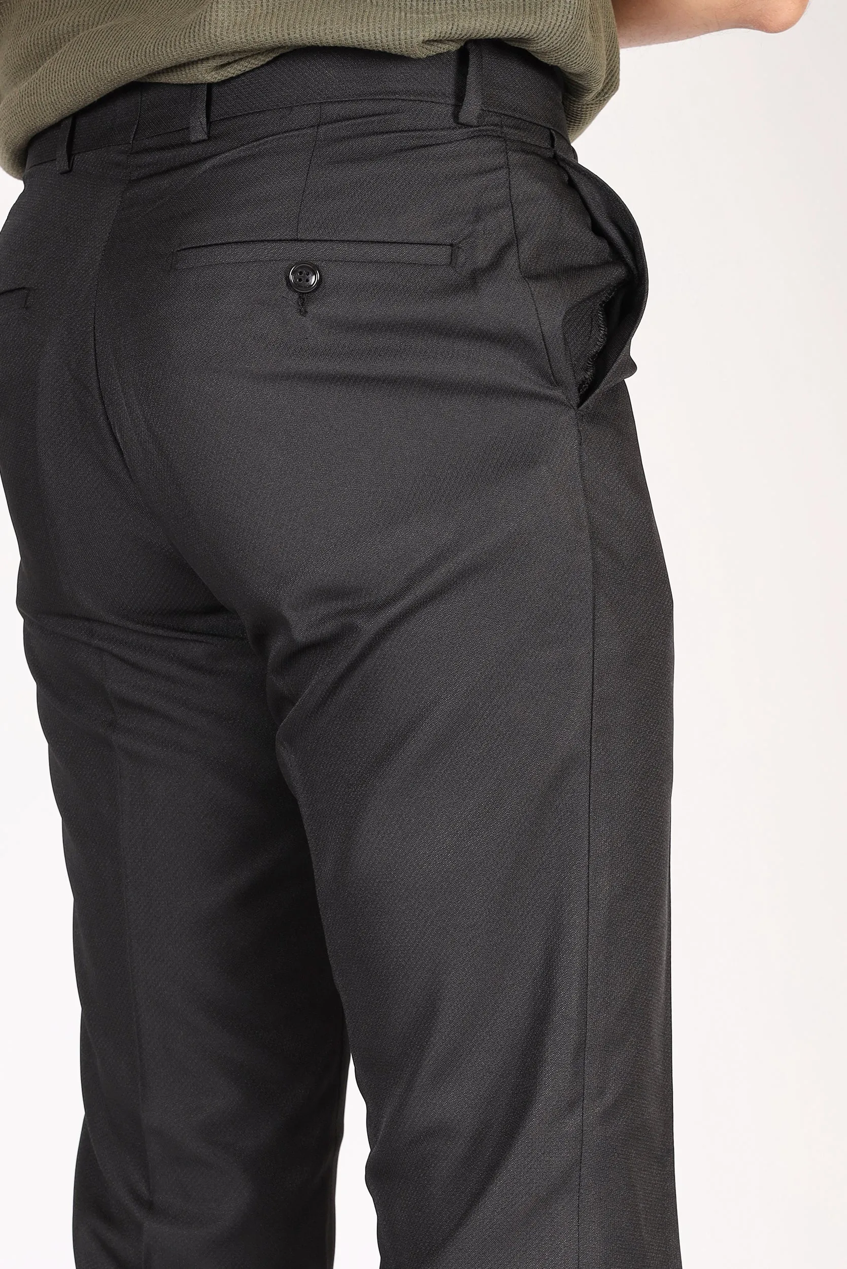 Textured Slim Fit Dress Pants