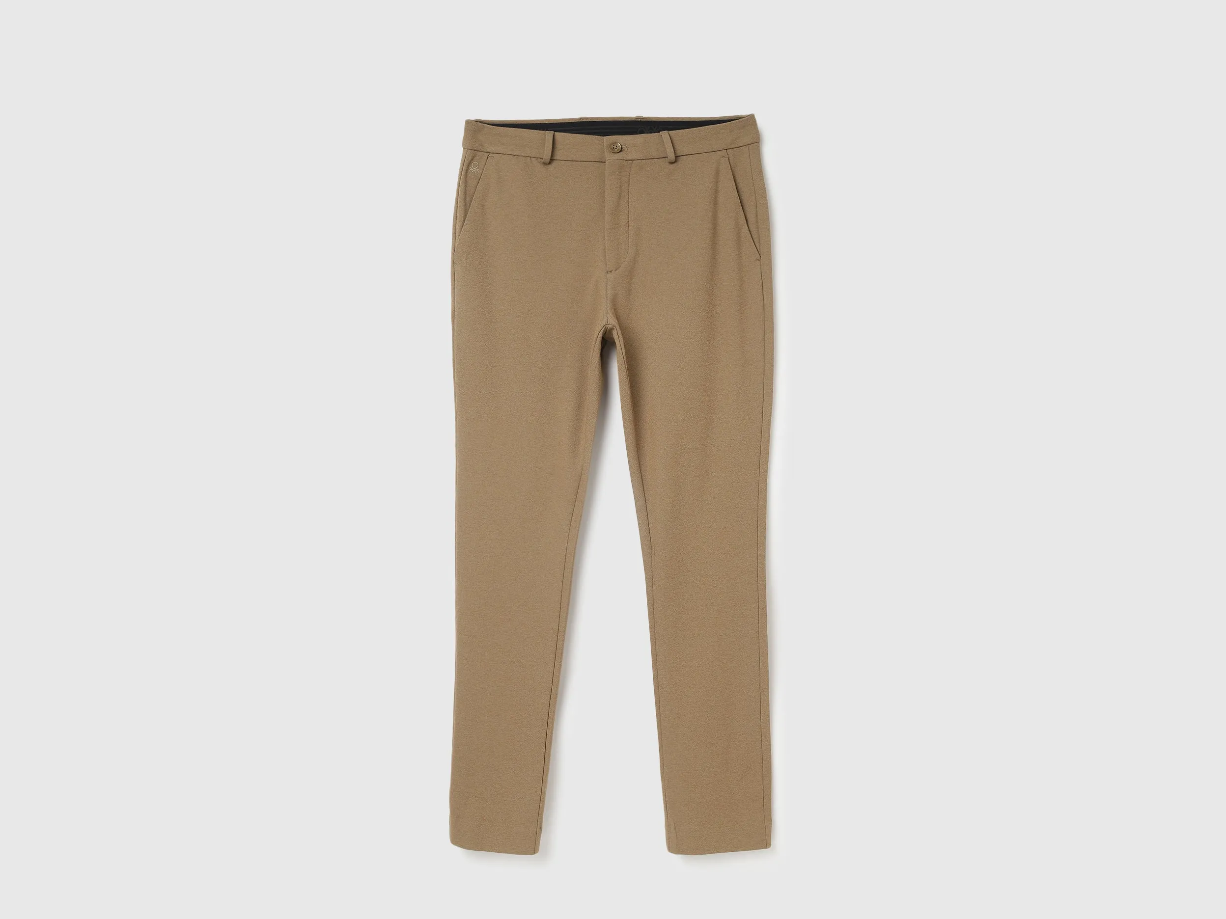 Textured Slim Fit Trousers