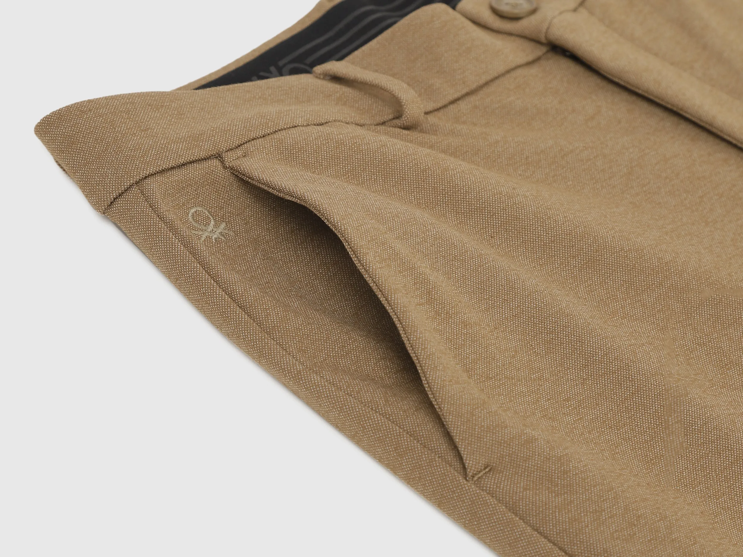 Textured Slim Fit Trousers