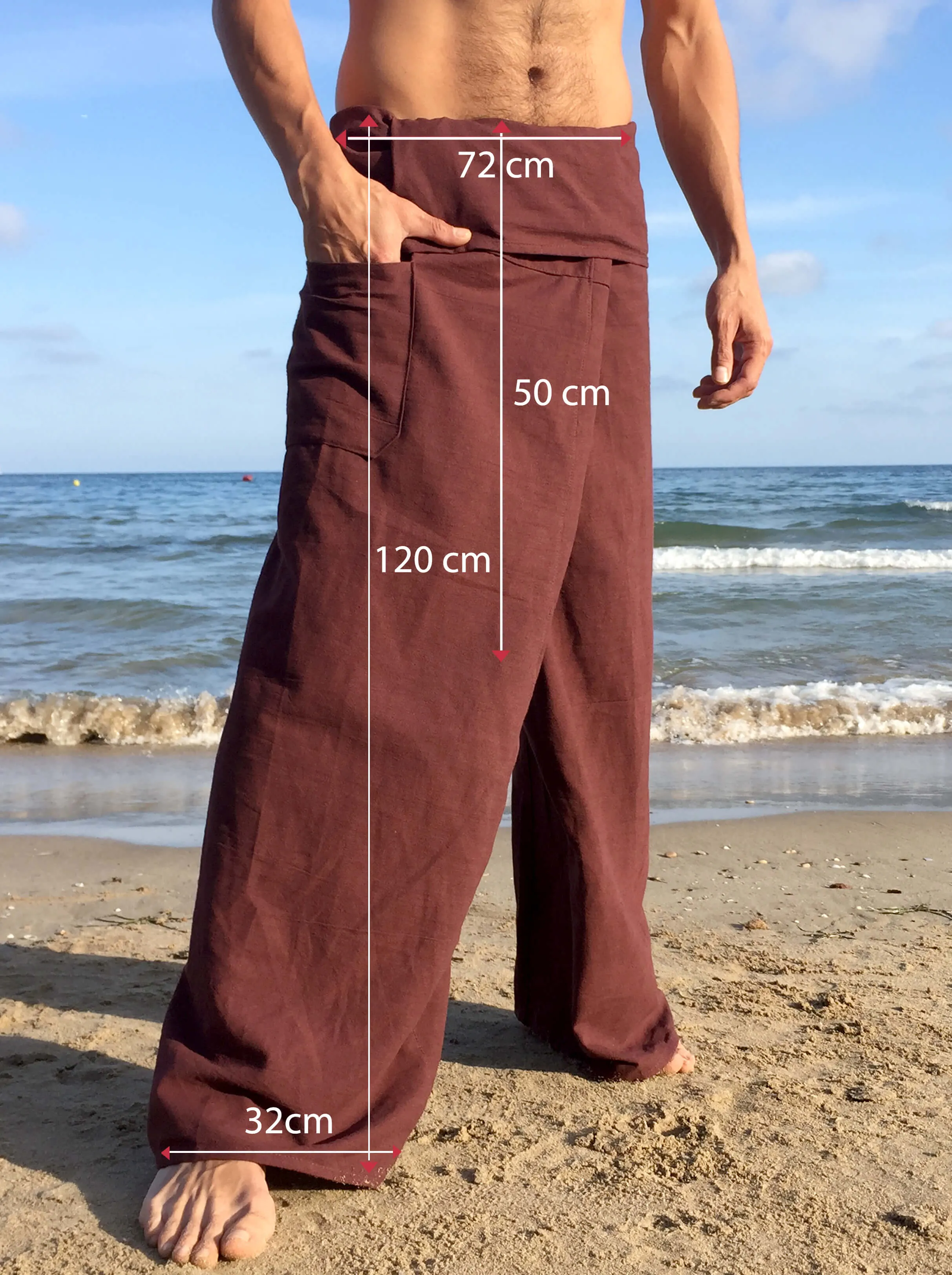 Thai Fisherman Pants Cotton Brown