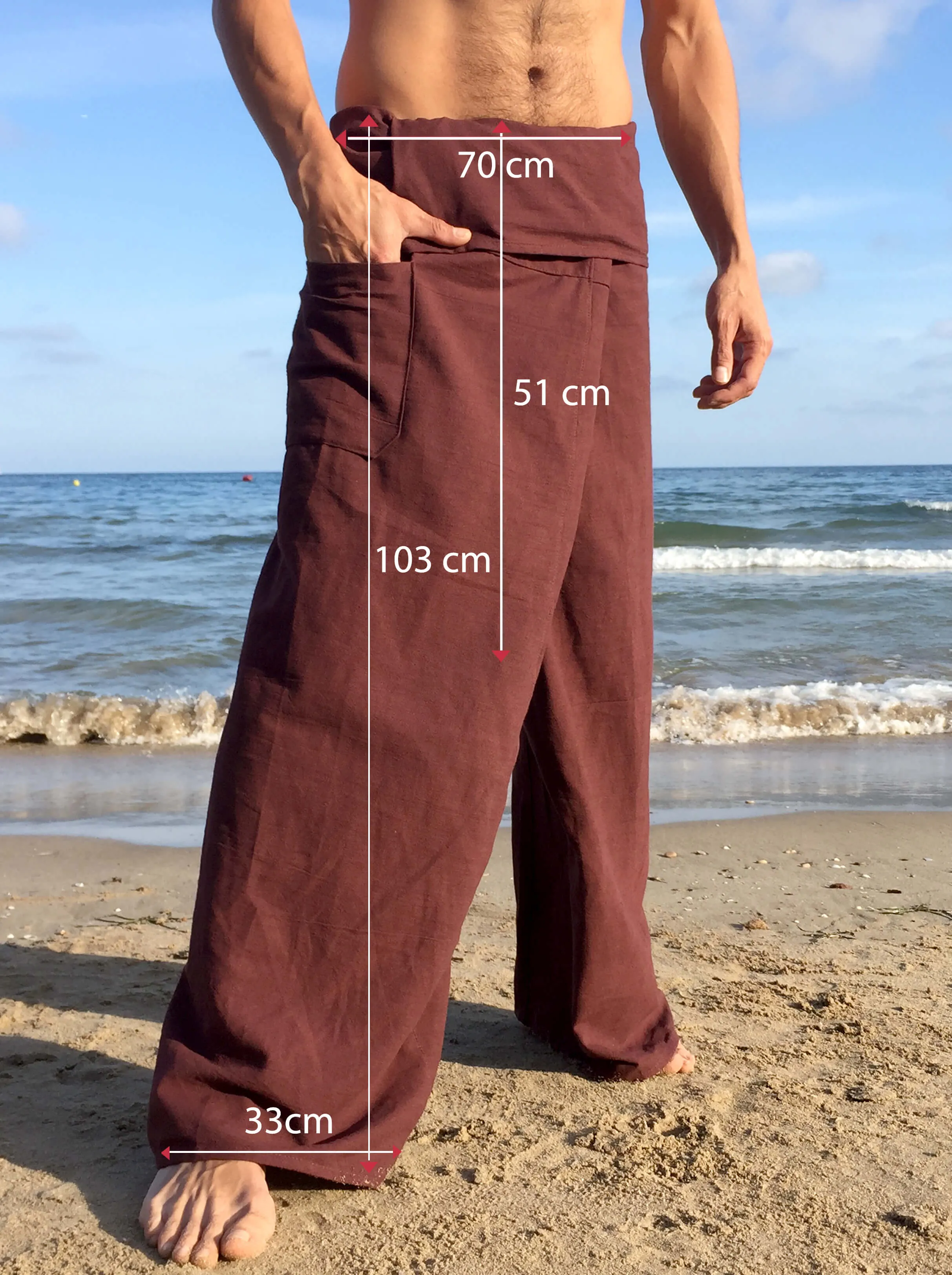 Thai Fisherman Pants Cotton Brown