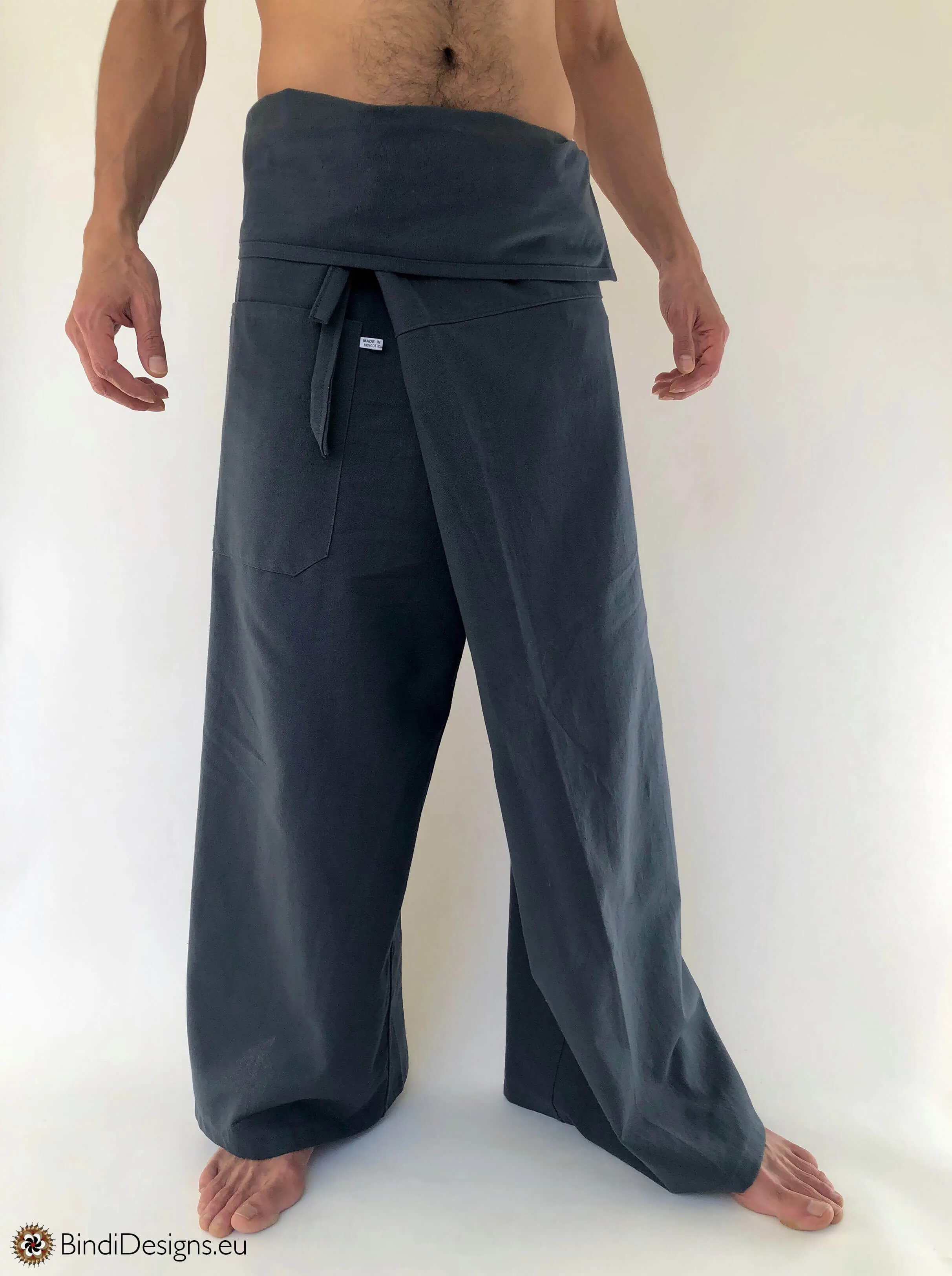 Thai Fisherman Pants Cotton Dark Gray