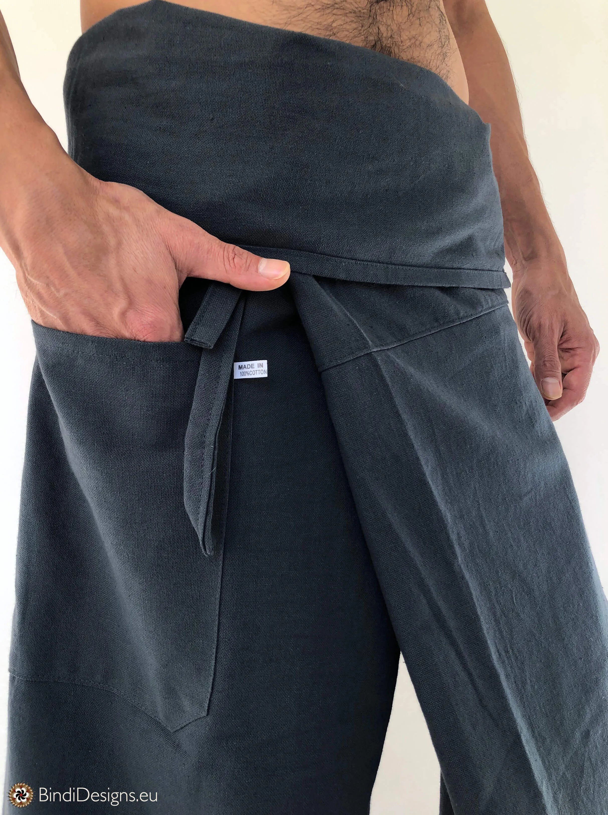 Thai Fisherman Pants Cotton Dark Gray