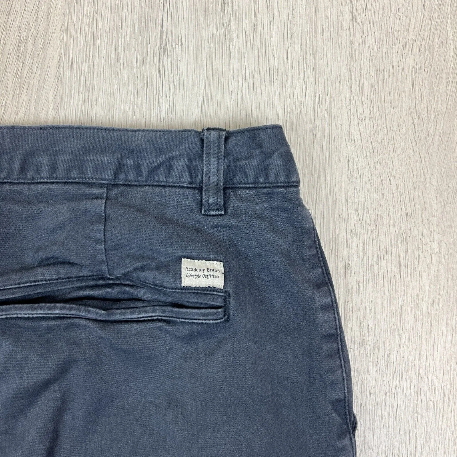 The Academy Brand Mens Navy Blue Slim Fit Chinos Size 32 Approx