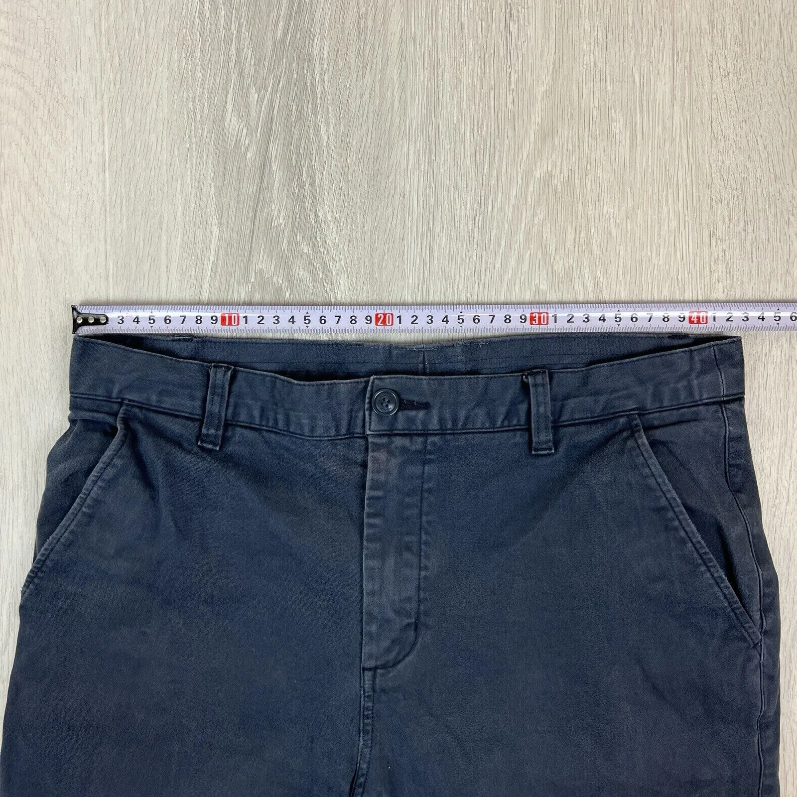 The Academy Brand Mens Navy Blue Slim Fit Chinos Size 32 Approx
