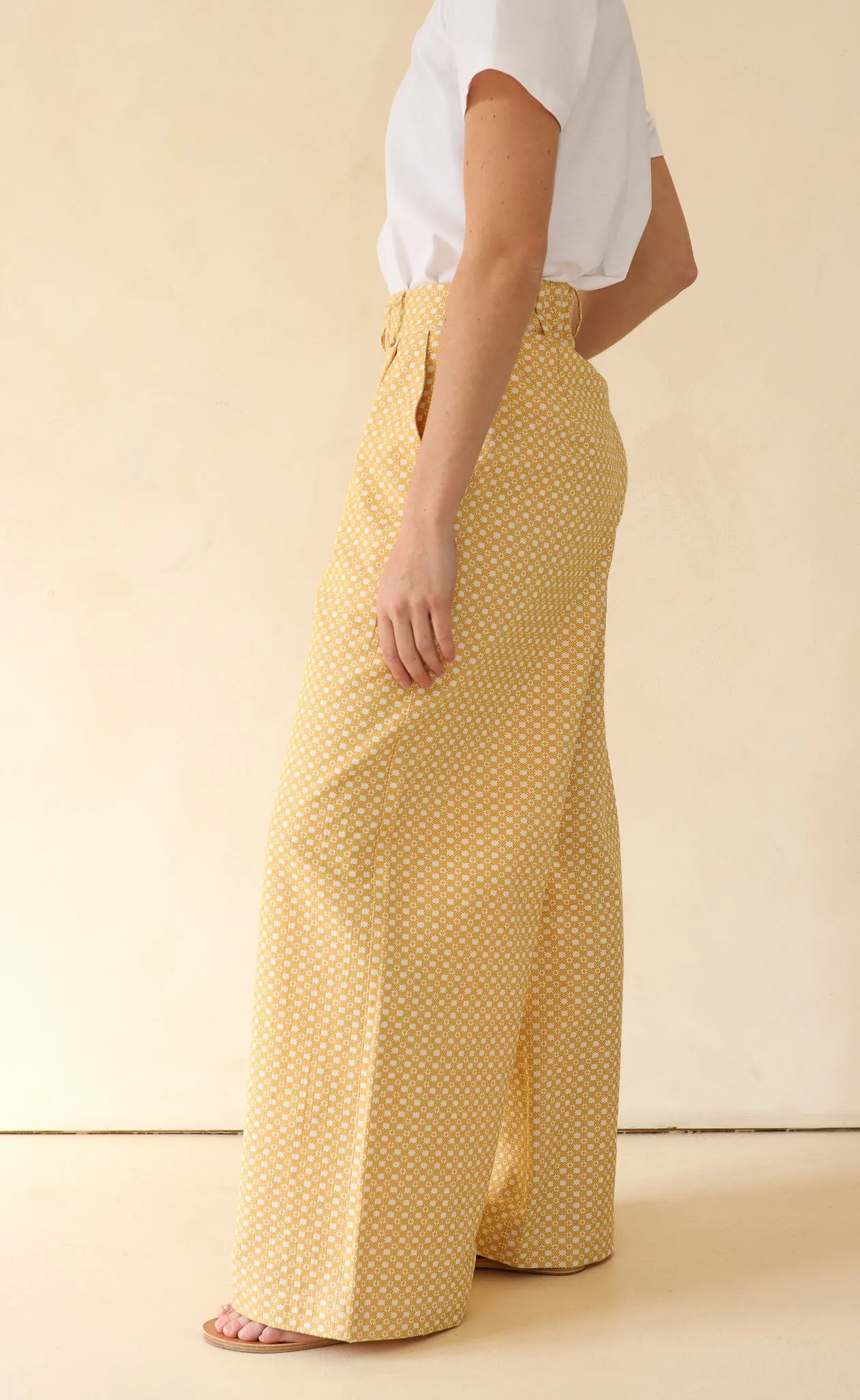 The Maximalist - Long Pants - Primrose Cotton Jacquard