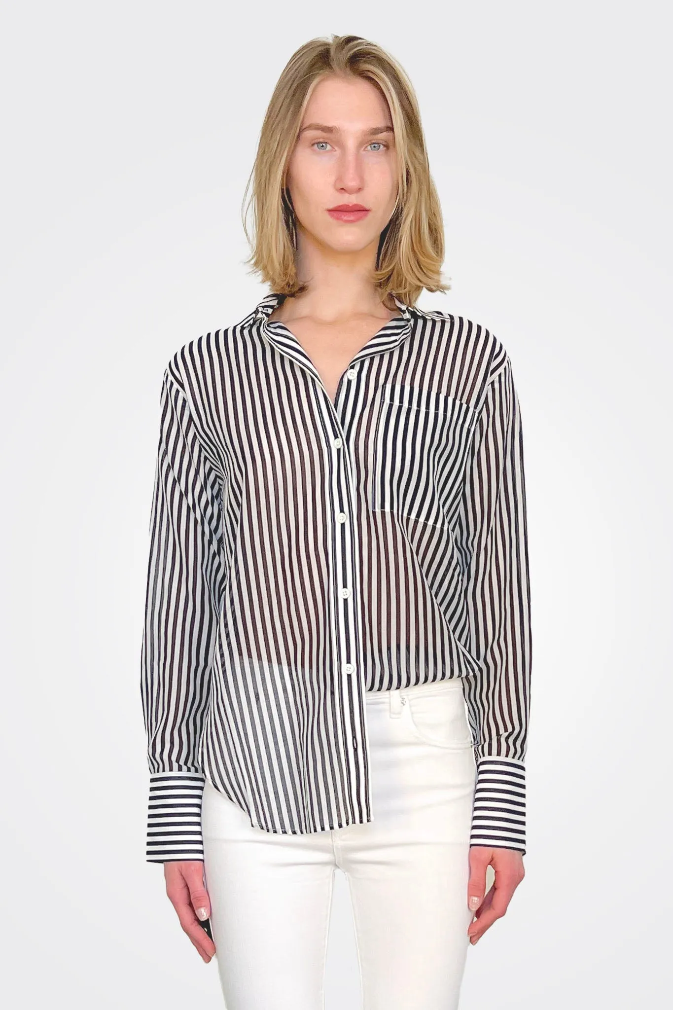 The Oversized Pocket Shirt - Navy Multi