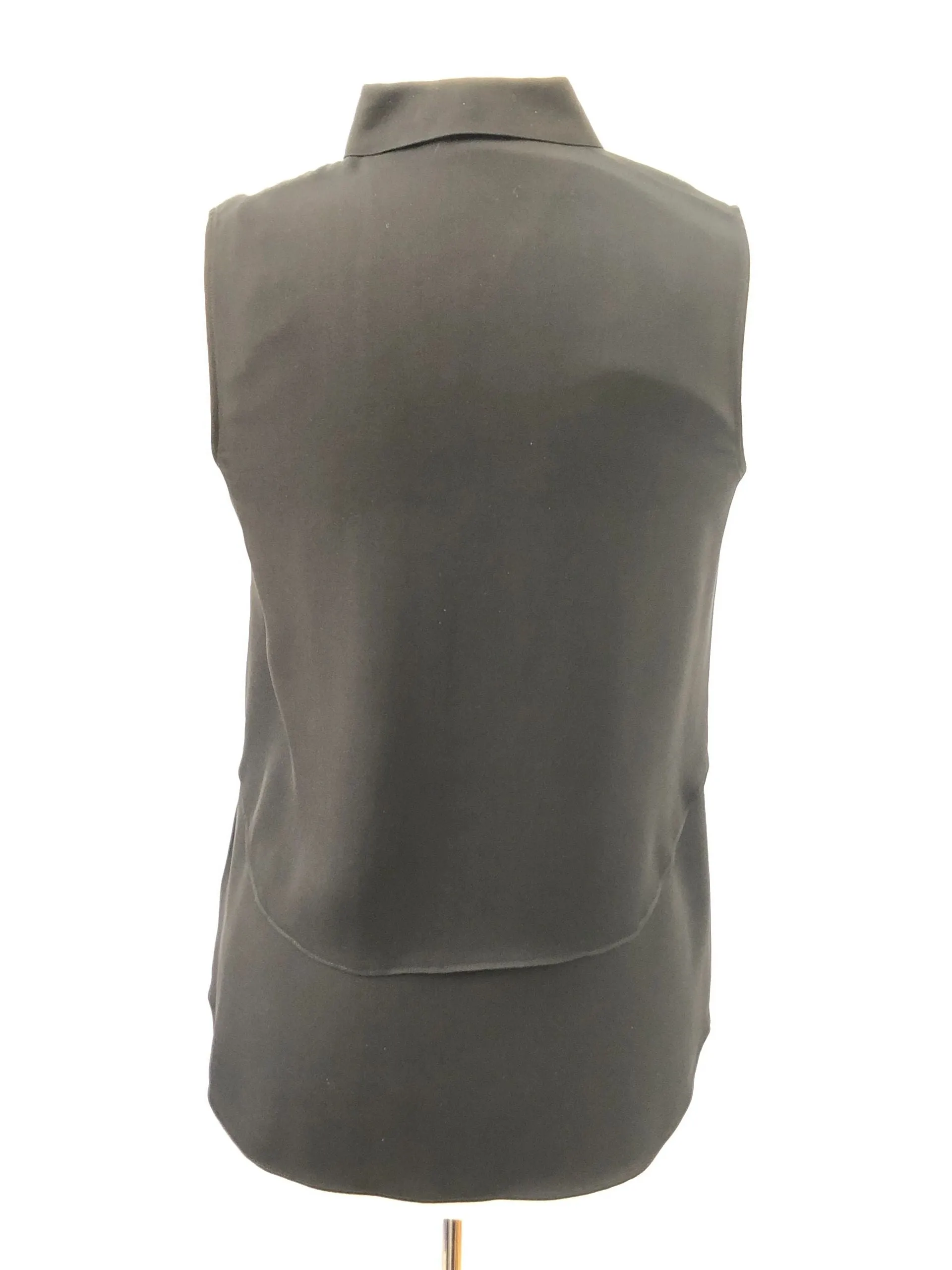 Theory Black Silk Blouse Size S